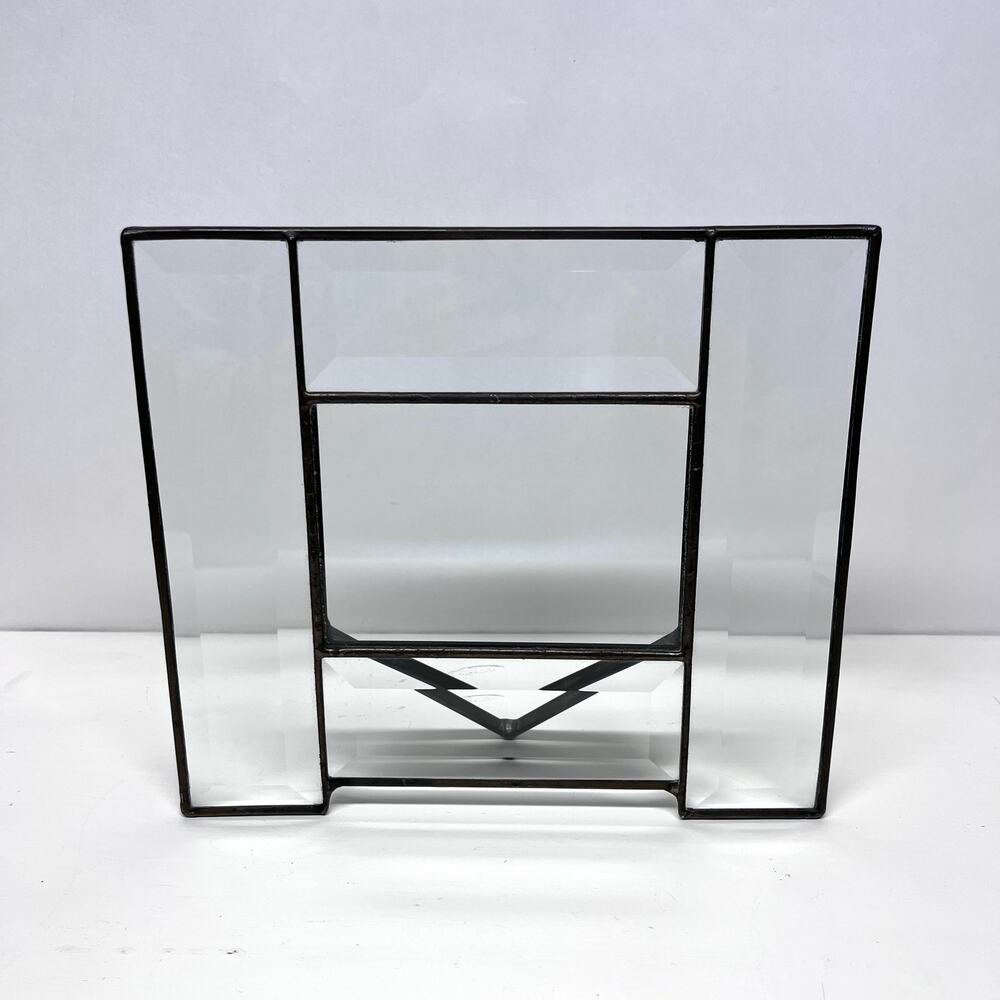 Beveled Glass Table Top Photo Picture Frame